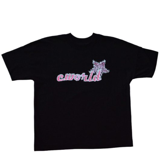 Eworld Rose Letter T-Shirt